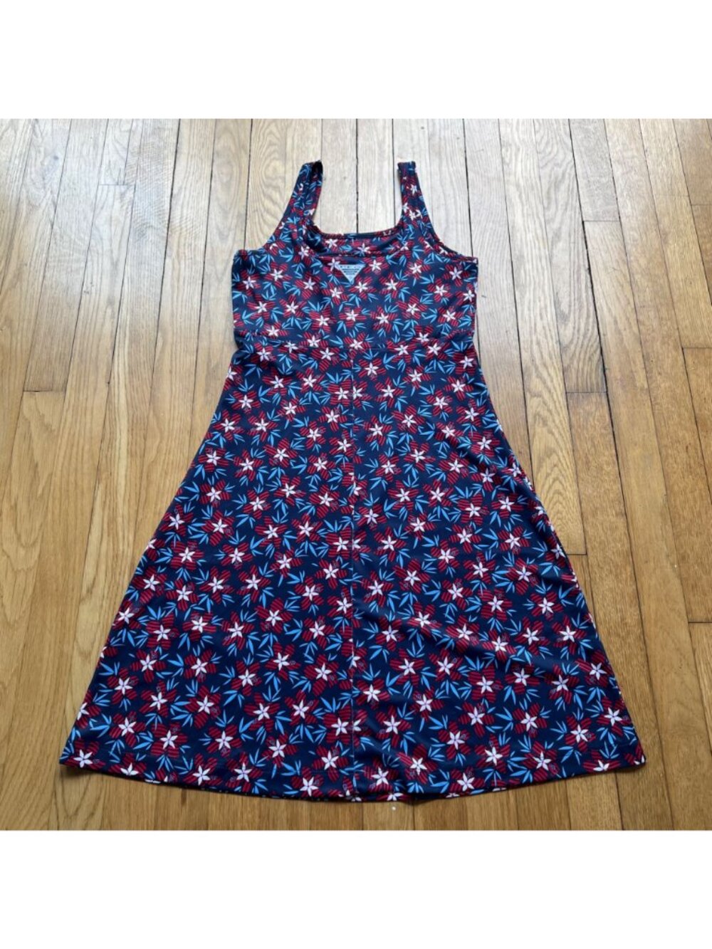 Columbia Sportswear Size XS Nocturnal Hibiscustripe Floral PFG Freezer III Dress - Picture 14 of 16